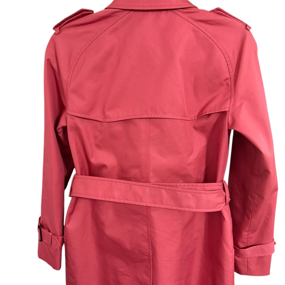 Coach Pink Double-Breasted Trench‎ Coat XS - Picture 12 of 14